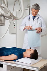 Image showing Male Radiologist With Patient