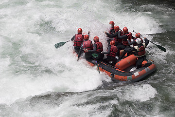 Image showing Whitewater rafting