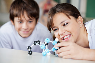 Image showing Happy Teenage Boy And Girl