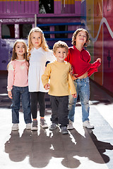 Image showing Boy Standing With Friends In Kindergarten