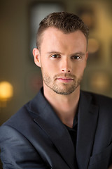 Image showing Confident Businessman At Cafe