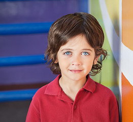 Image showing Boy In Casuals Smiling In Preschool