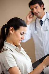 Image showing Young Medical Secretary At Work