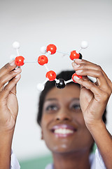 Image showing Teacher Analyzing Molecular Structure