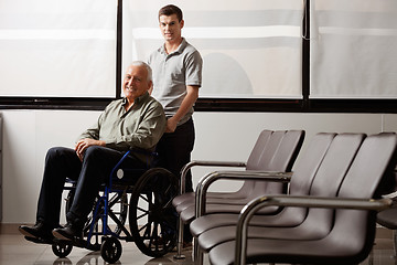 Image showing Man With Disabled Grandfather