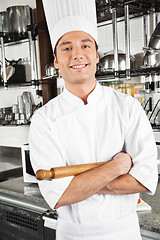 Image showing Happy Chef Standing With Arms Crossed