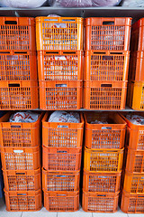 Image showing Laundry Baskets In Shelves