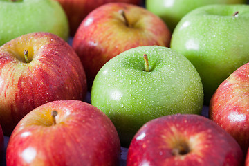 Image showing Fresh Apples With Water Droplets