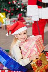 Image showing Happy Girl With Christmas Presents