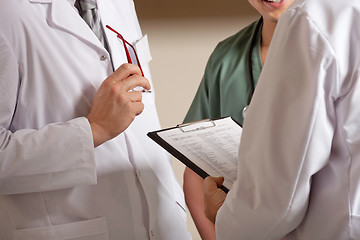 Image showing Doctor Holding Clipboard