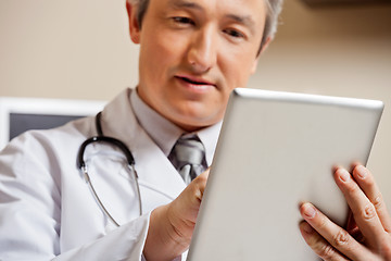 Image showing Doctor Using Digital Tablet