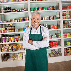 Image showing Store Owner Smiling In Supermarket