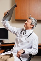 Image showing Radiologist Reviewing X-ray At Clinic