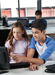 Image showing Students Using Computer In Lab