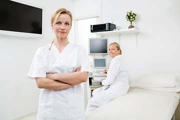 Image showing Confident Gynecologists In Examination Room