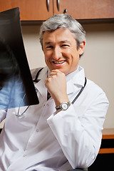 Image showing Happy Radiologist With X-ray