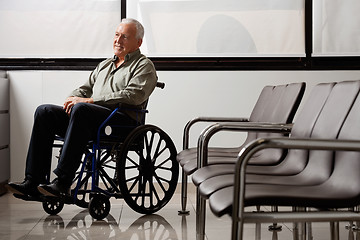 Image showing Disabled Senior Man Looking Away