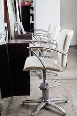 Image showing Chairs In Hair Salon