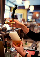 Image showing Filling Pint of Beer