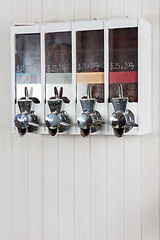 Image showing Coffee Beans In Vending Machine