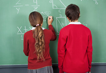 Image showing Students at blackboard