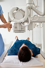 Image showing Patient Going Through X-ray Test