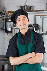 Image showing Male Chef With Arms Crossed In Kitchen