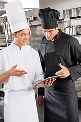 Image showing Chefs With Digital Tablet