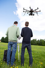 Image showing Photographer and Pilot Operate UAV