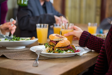 Image showing Tasty Burger On Plate