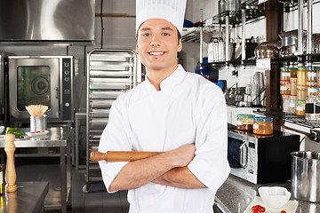 Image showing Happy Male Chef In Kitchen