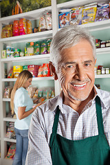 Image showing Owner With Female Customer Shopping In Background