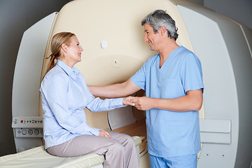 Image showing Radiologic Technician With Patient