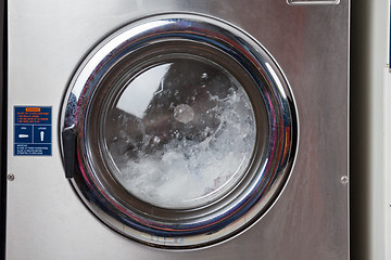 Image showing Water Spinning In Washing Machine