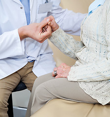 Image showing Doctor Comforting Female Patient