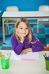 Image showing Thoughtful Girl Sitting