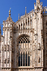 Image showing spire  of the duomo    milan column