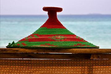 Image showing basket wicker rope sand  sean