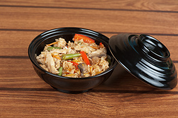 Image showing Rice chicken vegetable