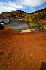 Image showing ocean sky  water  in el golfo lanzarote 