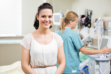 Image showing Woman With Nurse Working In Hospital