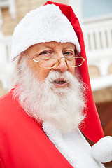 Image showing Santa Claus Wearing Glasses Outdoors