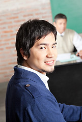 Image showing Confident Male Student In Classroom