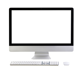 Image showing modern computer monitor with blank screen