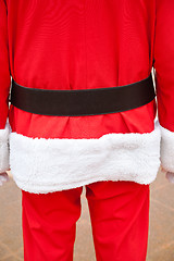 Image showing Senior Man In Santa Claus Costume