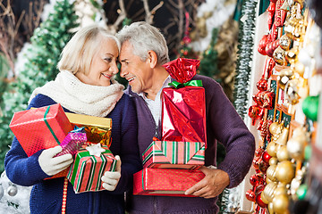 Image showing Romantic Couple In Christmas Store