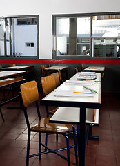 Image showing Classroom With Chairs And Desks