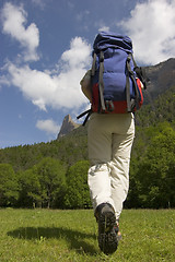 Image showing Hiking in the mountains