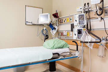 Image showing Hospital Bed And Medical Tools