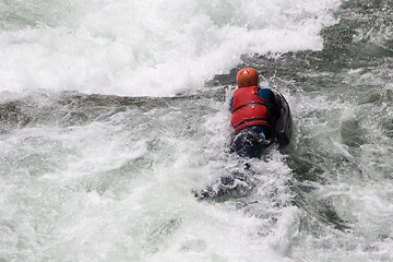 Image showing Hydrospeed in white water